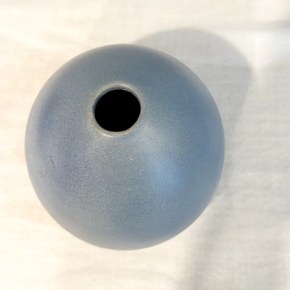 West Elm Slate Blue Ceramic Egg Vase